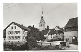 Schleitheim (SH) Dorfpartie mit Kirche - Rest. Frohsinn 1941