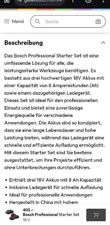 Alle Werkzeuge: Bosch professional – Neu und originalverpackt aus Alpnachstad von Hz11 2