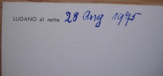 Cartoline postali: Ansichtskarte ungelaufen - Lugano bei Nacht – Usato da Dübendorf venduto da rumpumpel 4