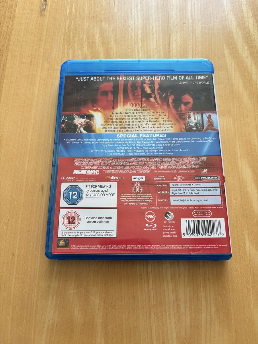 Tutti i DVDs: Elektra Blu-ray, Jennifer Garner, – Usato da Luzern venduto da Armastra 1