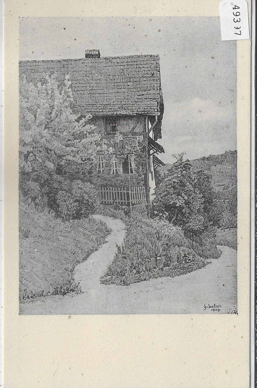 Cartoline postali: G. Sulzer 1909 - Bauernhaus – Usato da Ettingen venduto da Kartenplanet