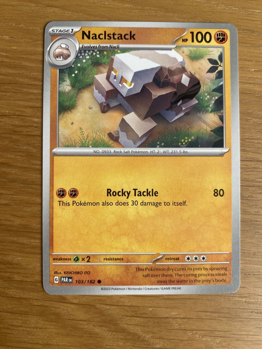 Pokémon Carte collezionabili: Pokémon Naclstack 103/182 PAR – Nuovo (secondo la descrizione) da Haldenstein venduto da lisipe
