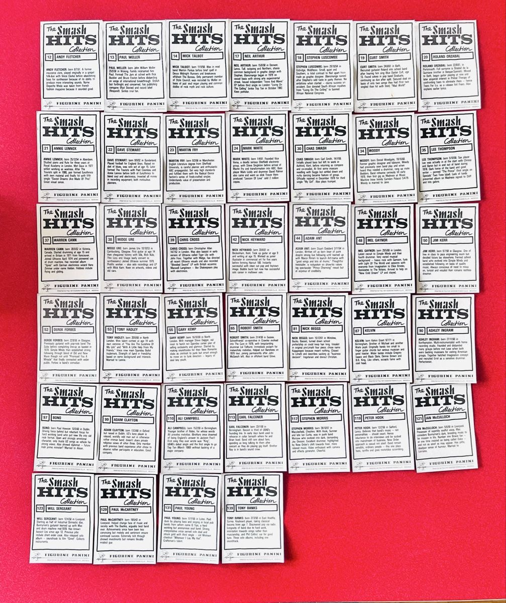 Panini Carte collezionabili: Panini Smash Hits 1984 Sammelkarten Stars The Cure – Usato da Wädenswil venduto da Buddha8 4