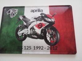 Blechschild-APRILIA RS 125 - 1992 - 2012 - ITALIEN FLAGGE