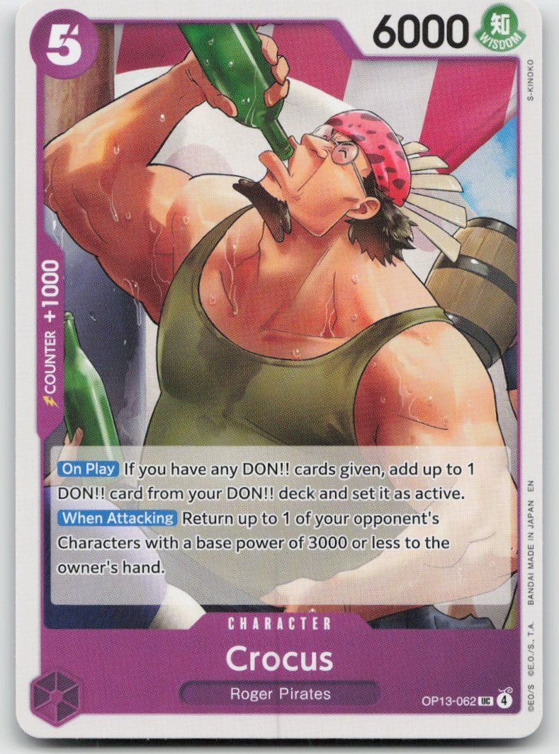 Bandai Sammelbilder & Trading cards: One Piece Crocus OP13-062 UC – Gebraucht aus Lugano von VlaseCard