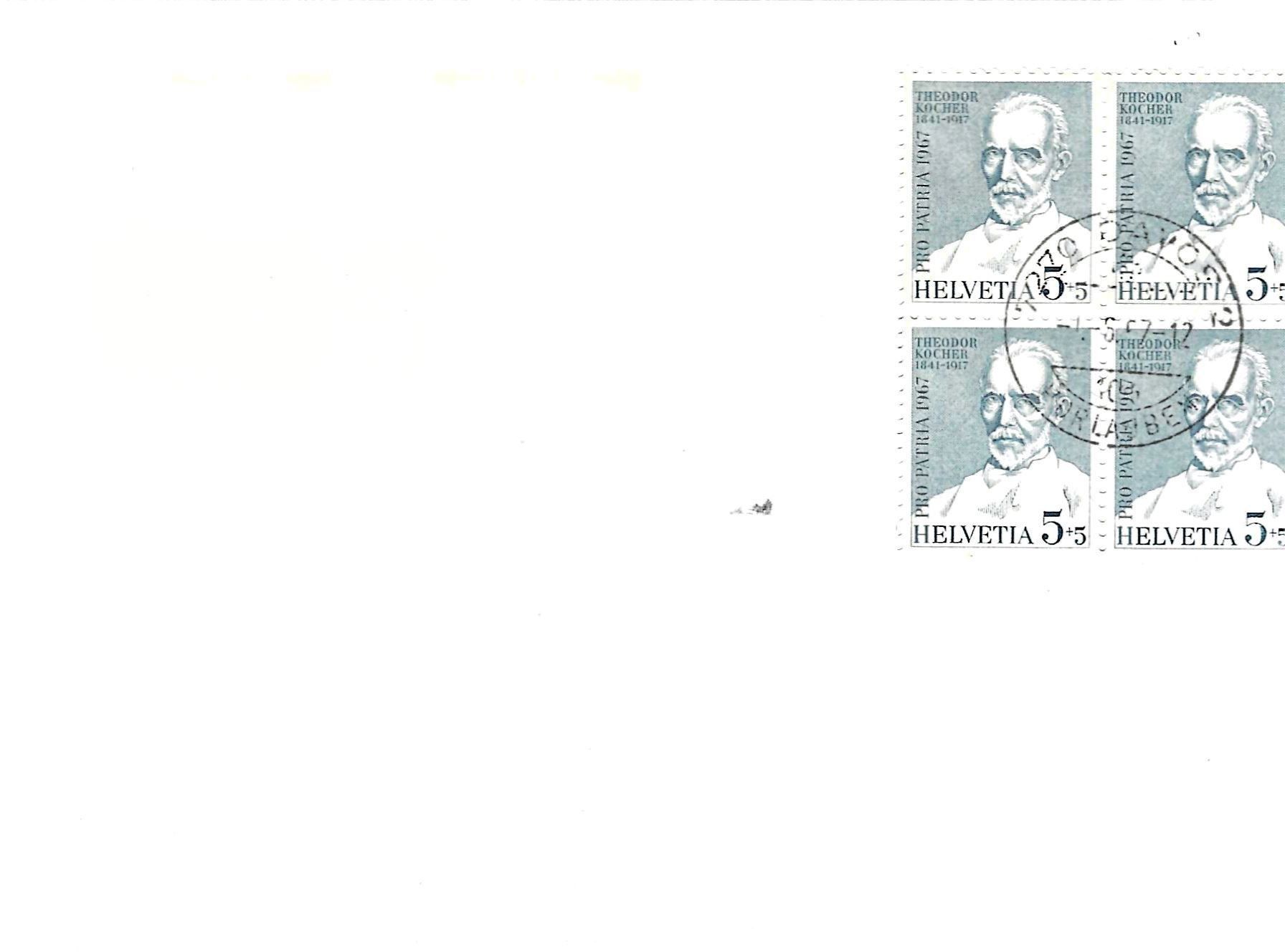 Tutti i francobolli: FDC Pro Patria  Viererblock 1967 – Usato da Koblenz venduto da Markenhimmel