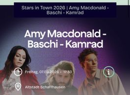 1-3x Tickets Amy Macdonald Baschi Stars in Town Schaffhausen