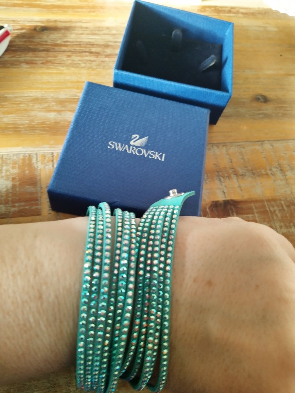 Swarovski Bracciali & Braccialetti: Swarovski Armband türkis mit Glitzer – Nuovo (secondo la descrizione) da Boswil venduto da Joli2222 2