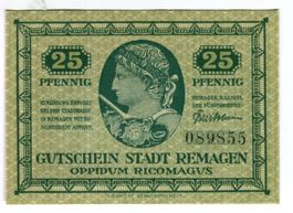 Notgeld "25 Pfennig. Remagen 1921"