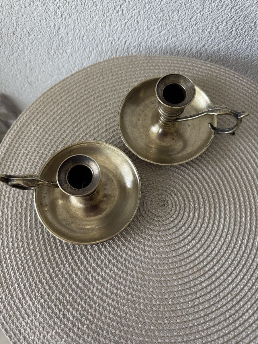 Bougeoirs: 2 Kerzenhalter aus Messing – D'occasion à Balsthal par Narulya 2