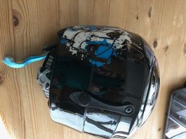 Casque de skate/trottinette 55, noir-bleu