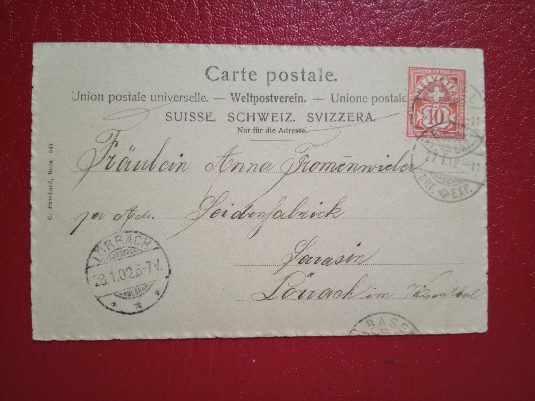 Cartoline postali: Basel Elisabethen Kirche 1902 – Usato da Küttigen venduto da Melisch1000 1