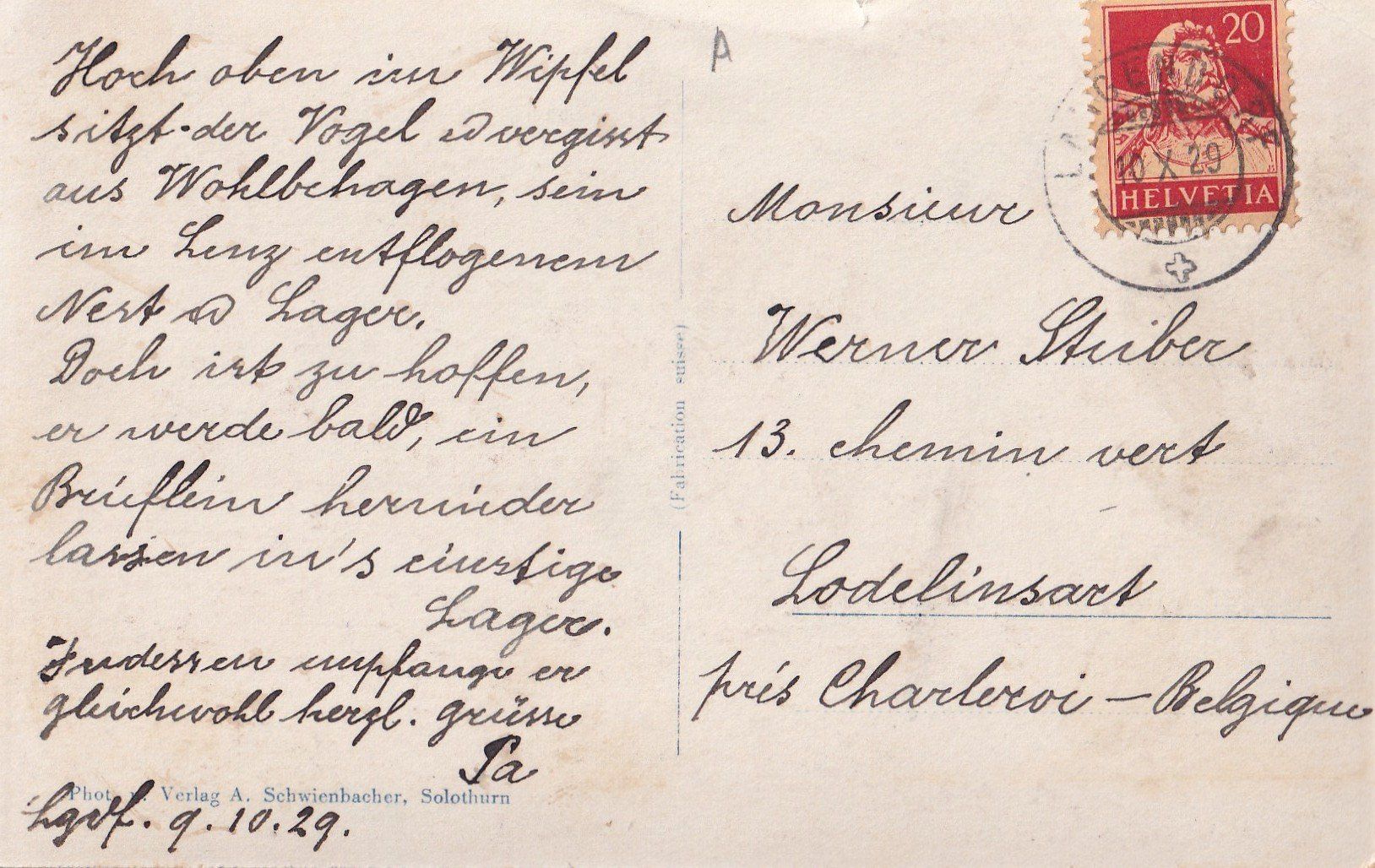 Cartoline postali: Langendorf Flugaufnahme – Usato da Olten venduto da clotaldi 1