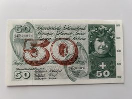 Banknote Schweiz 1961, 50 Franken