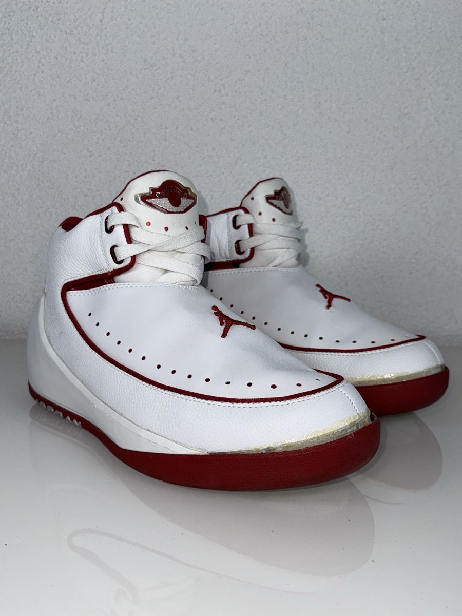 Jordan Herrenschuhe: Air Jordan 2 Retro White/Red – Gebraucht aus Glattpark(Opfikon) von modewelt
