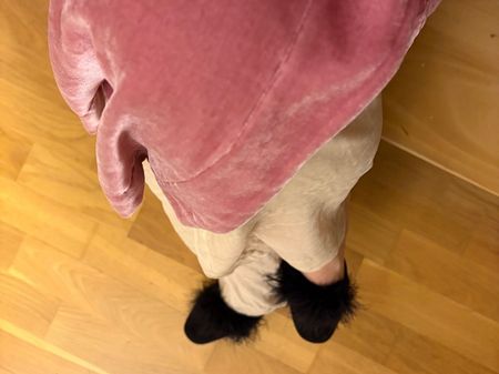 Massimo Dutti Velvet Cream Trousers