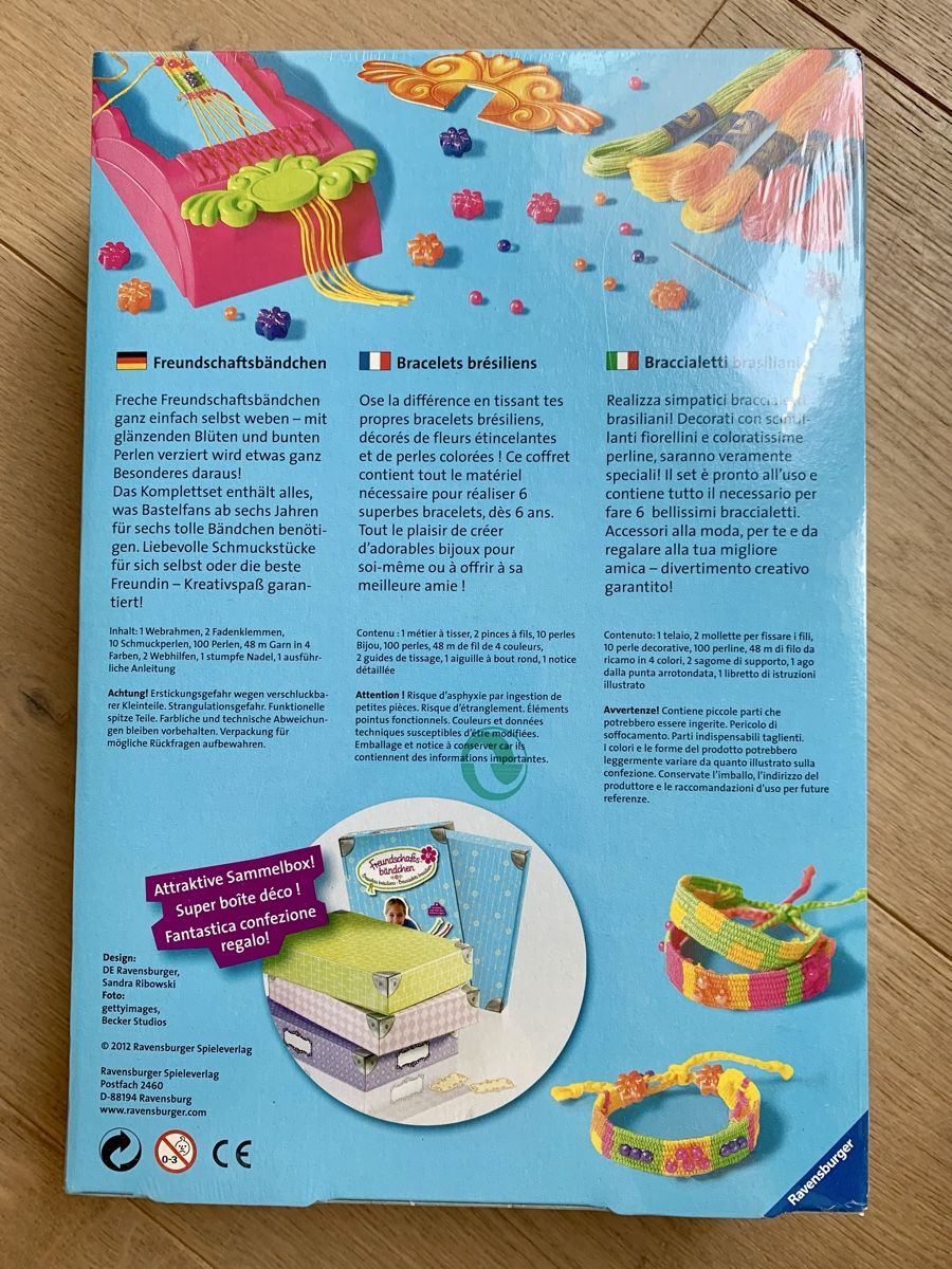 Kit bricolage: RAVENSBURGER Freundschaftsbändchen Bastelset mit Sammelbox – Nuovo e nell'imballaggio originale da Winterthur venduto da amapola 1