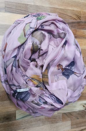 Faliero Sarti Designer Schal, neuwertig, zartrosa, Sommer