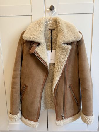 Zapa Paris Lammfell Lederjacke, Gr. 34, neuwertig