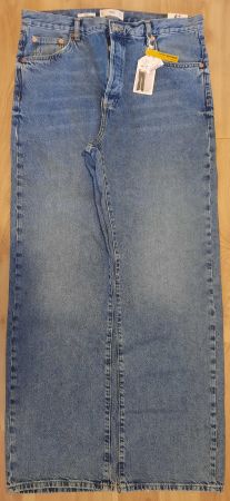 MANGO KAIA Damen Jeans Straight Leg Blau Gr. 44