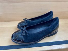 Gabor schwarze Leder Ballerinas in 37.5