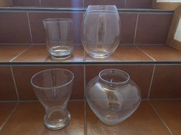 4 Vasi in vetro per fiori