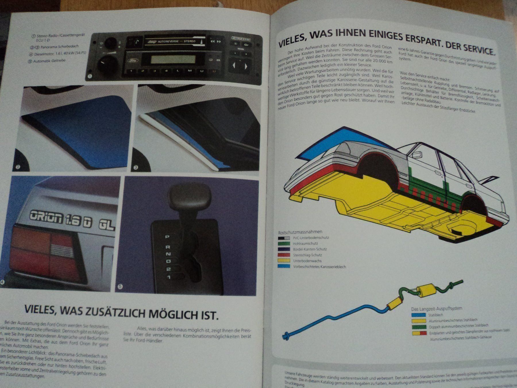 Ford Documents: Prospekt und Preisliste Ford Orion 1983 – D'occasion à Schwarzenburg par modelCARama 6
