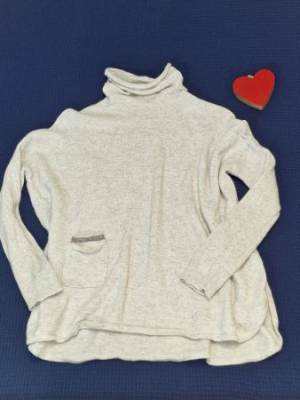 100% Kaschmir Pullover Hemisphere hellgrau/beige wie neu