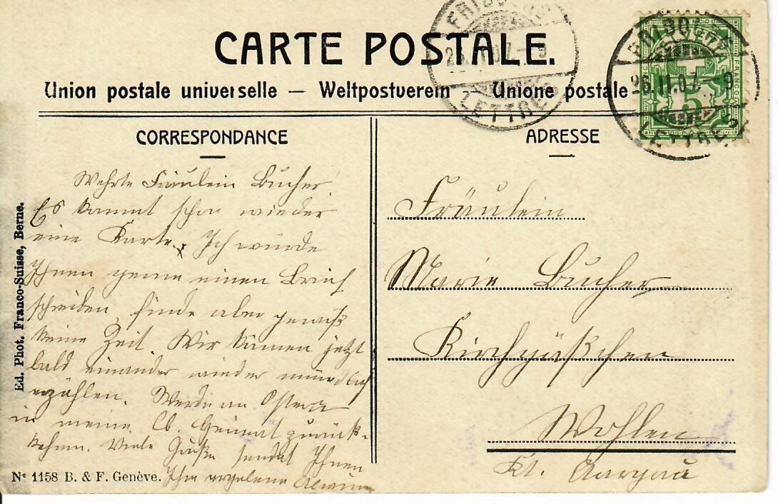 Cartoline postali: Fribourg – Usato da Hochdorf venduto da Ziegel-16 1