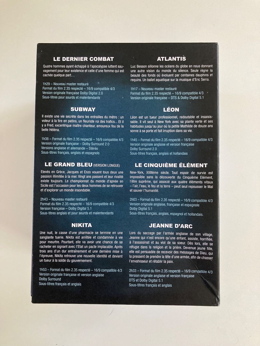 Tutti i DVDs: Coffret Luc Besson 8 films DVD – Nuovo (secondo la descrizione) da Bassecourt venduto da CALUMET-X 2