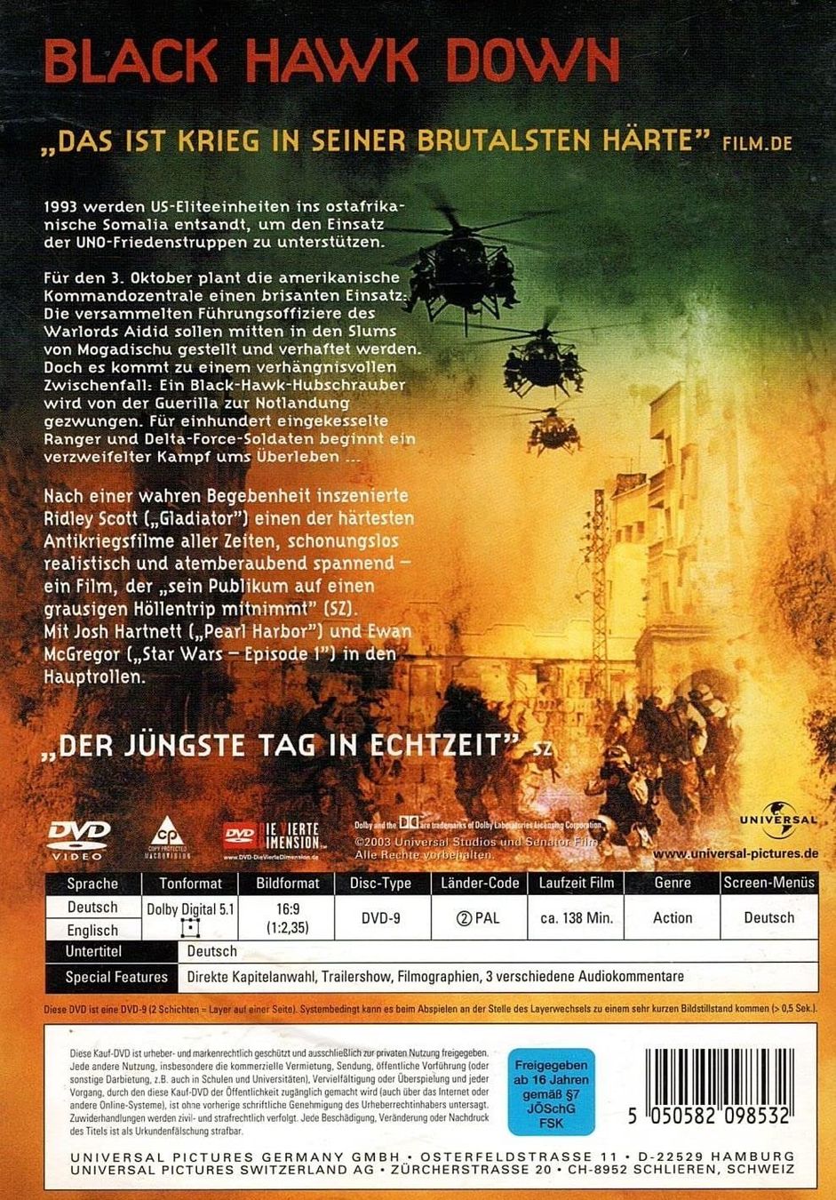 Tutti i DVDs: Black Hawk Down (DVD) Deutsch, Englisch – Usato da Uzwil venduto da visions77 1