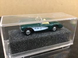 Chevrolet Corvette Cabrio grün Modellauto 1:87 Praliné