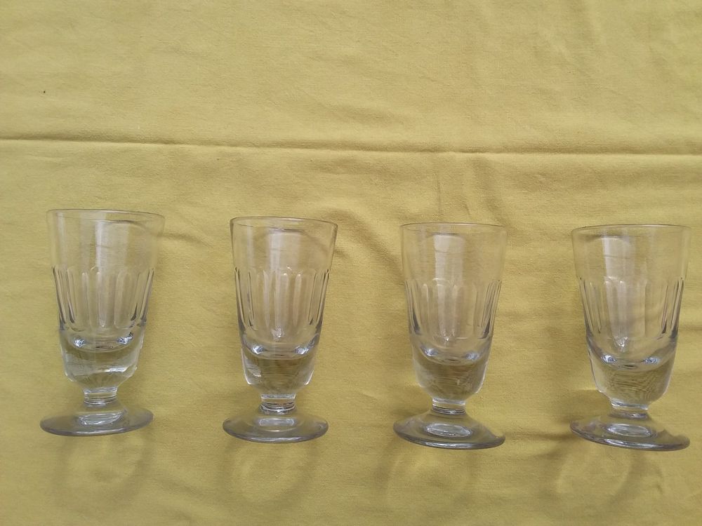 LOT DE TROIS verres à absinthe très anciens, épais et lourd EUR 80,00