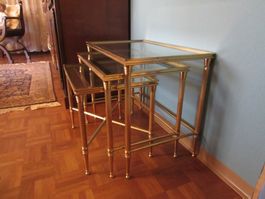 Vintage Satztische Messing