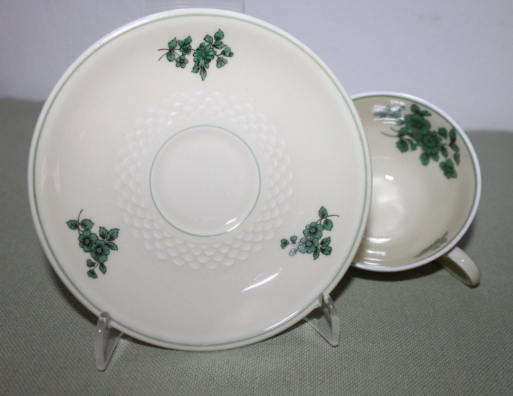 Tassen: Thomas Avory  / Bavaria / Mocca Set in grün / creme – Gebraucht aus Otelfingen von Jupi07 3