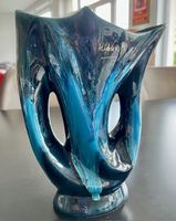 Französische Vintage Vallauris glasierte Emaille Vase
