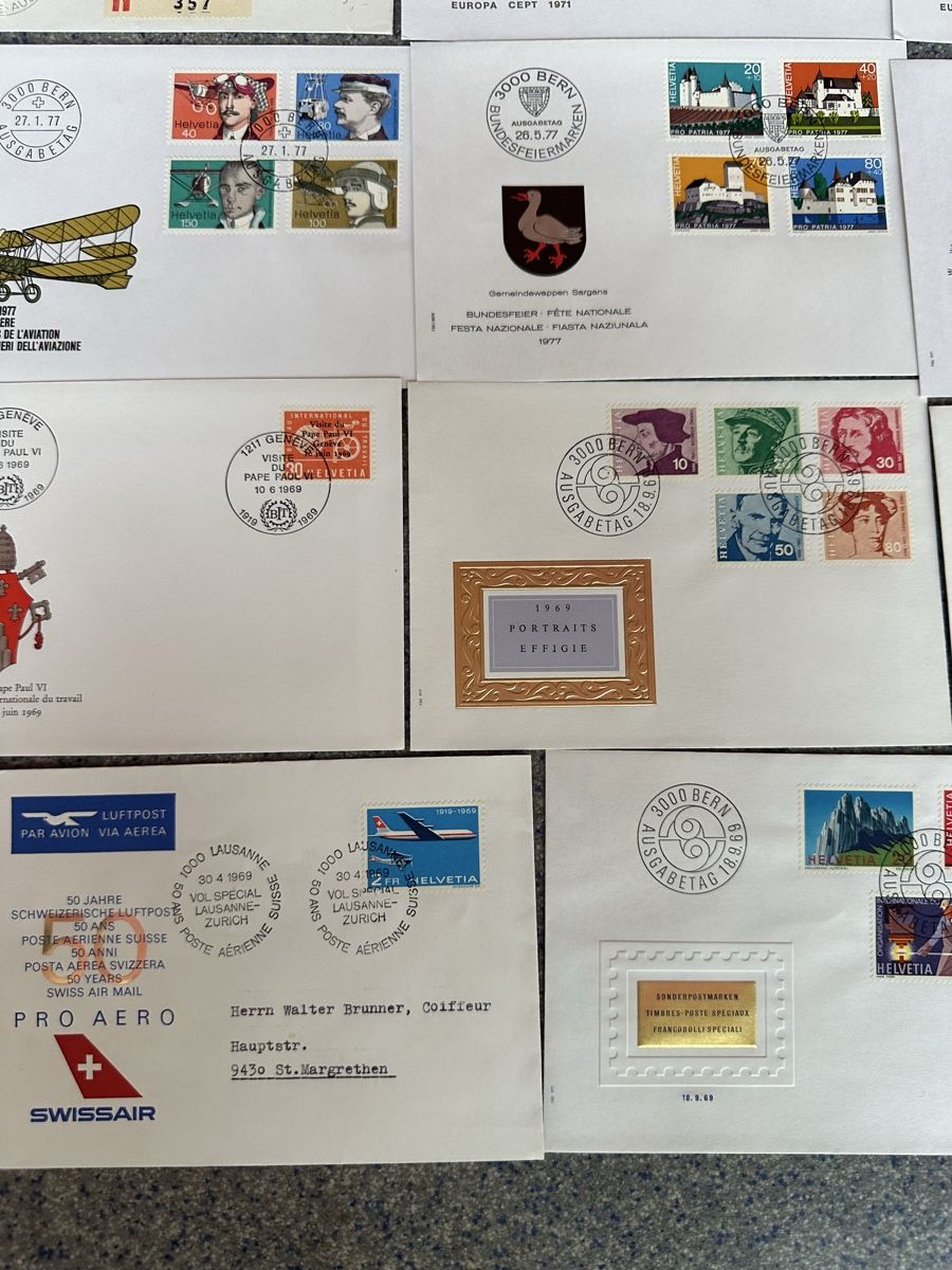 Tutti i francobolli: Schweiz - 29x FDC und Sonderbriefe – Usato da Schmitten / FR venduto da Samsara169 5