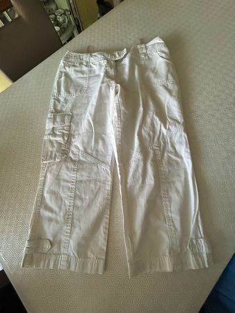 Pantaloni estivi cotone bianco tg.46