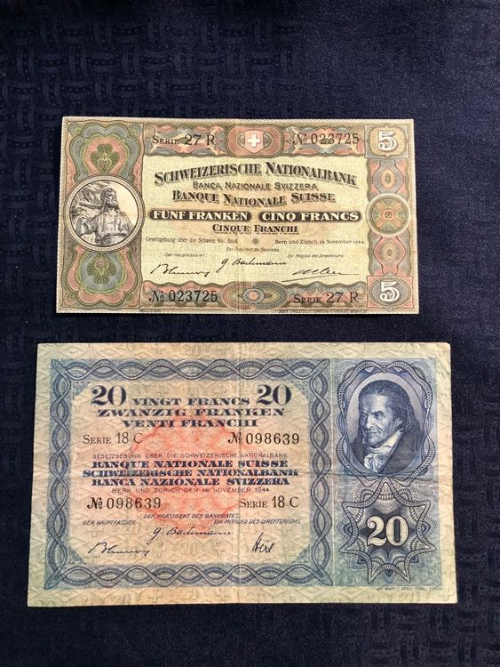 Alte Schweizer Banknoten Kaufen Auf Ricardo