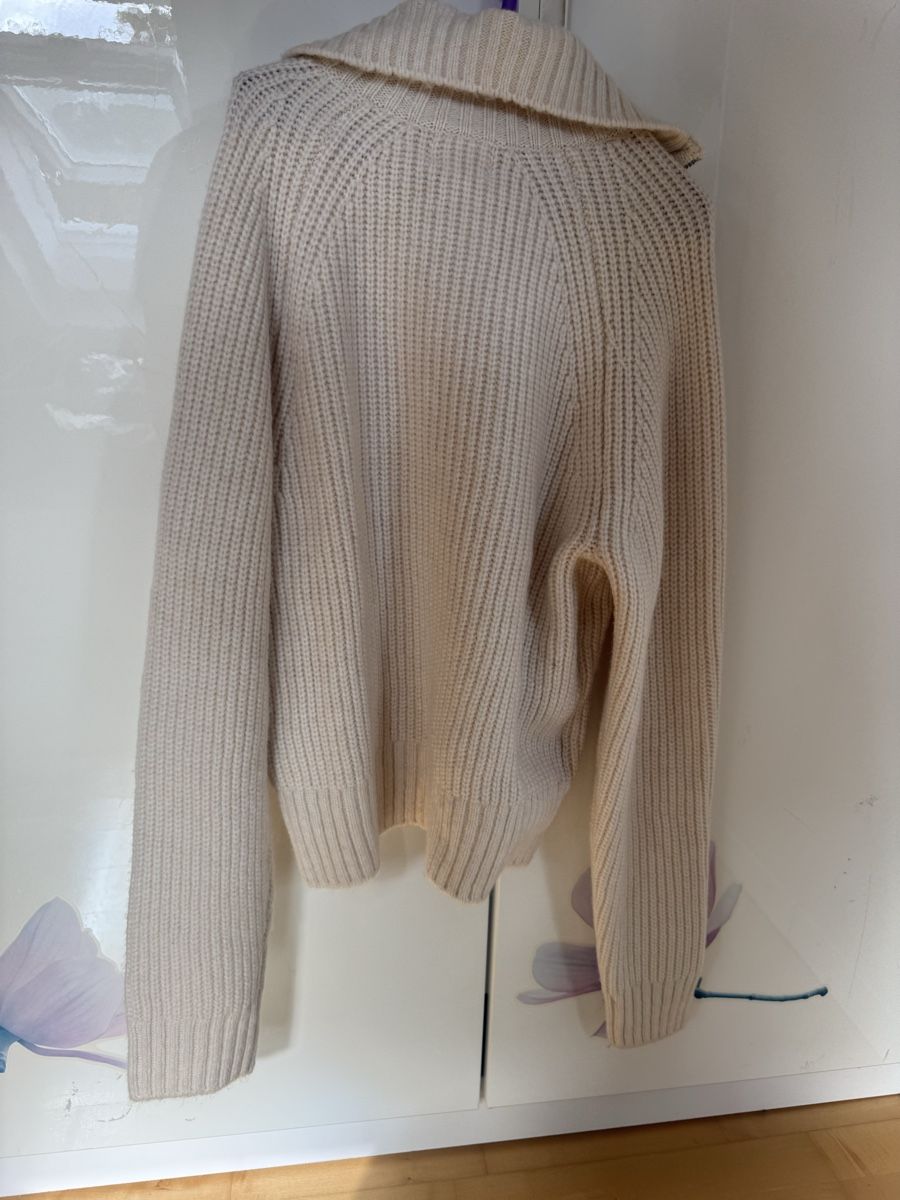 H&M Pullover & Sweatshirts: H&M Strickpullover mit Reissverschluss, weiss, Grösse M – Neu (gemäss Beschreibung) aus Boll von naj_8w6f 3
