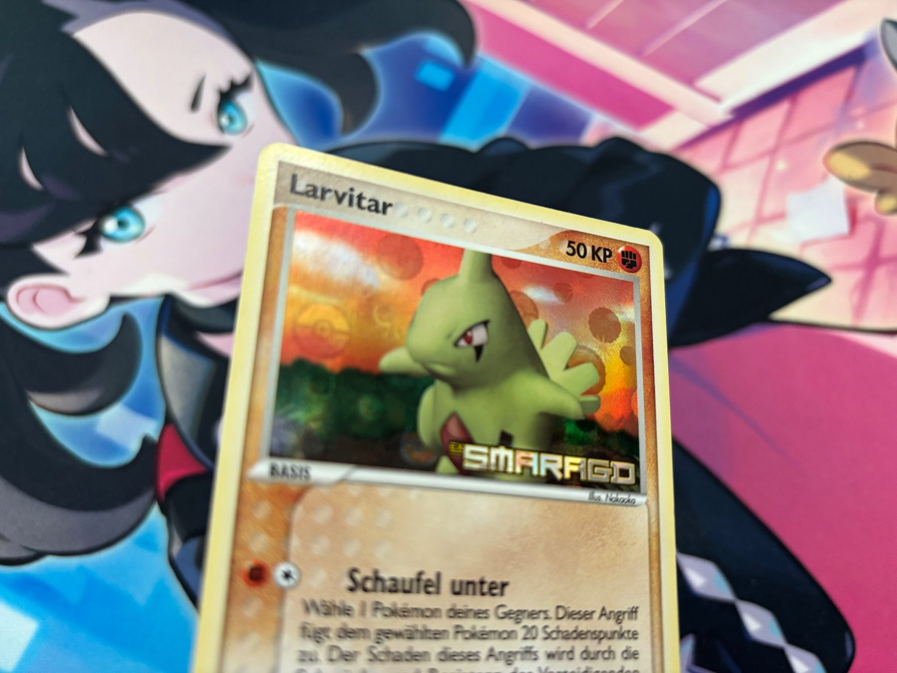 Pokémon Carte collezionabili: 2005 POKEMON Larvitar Holo Stamp Smaragd 52 – Usato da Wilen (Sarnen) venduto da Seeungeheuer 1