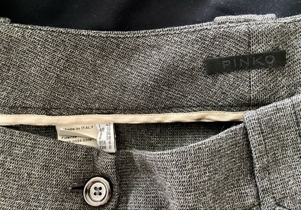 Pantaloni: Pinko Stoffhose Gr S kariert Seersucker – Usato da Horgen venduto da smlecnik78 1
