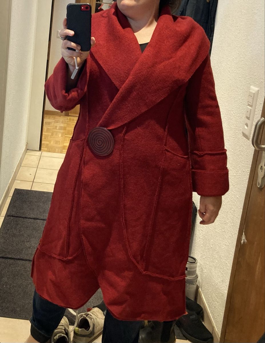 Cappotti: Roter Wollmantel Luisa Hahn – Nuovo (secondo la descrizione) da Orpund venduto da yana02