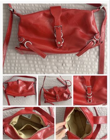 Rote Vintage Schultertasche❤️