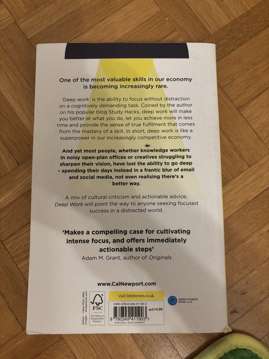 Libri: Livre Deep Work - Cal Newport – Usato da Remaufens venduto da nor_sly5 1