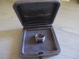 Ring Silber 925 Mit Blauen Stein  Apatit Sehr Schön Vintage