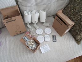 AB 1.- LED Beleuchtungsset weiss mit Fernbedienung