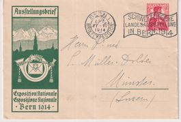 Y82) ) Ausstellungsbrief Bern 1914, sehe Scan