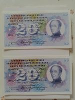 20 Franken Banknote, Serie 21 M vom 23. Dez 1959, bankfrisch