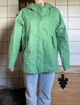 Langer Chen Übergangsjacke/ Regenjacke Parka Theba grün gr S